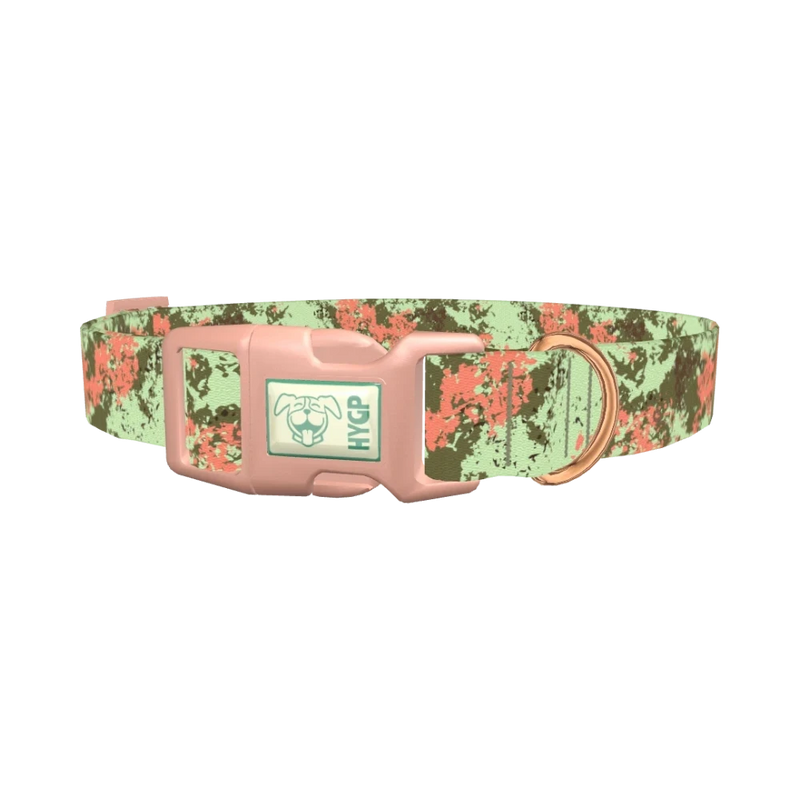 Paint Splatter Dog Collar - plastic rose gold
