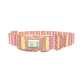 Geometric Checkered Dog Collar - plastic rose gold