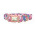 Floral Hyacinth Dog Collar - plastic rose gold