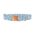 Dice Pattern Dog Collar - metal rose gold