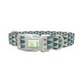 Geometric Rhomb Dog Collar - plastic silver