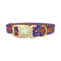 Colorful Triangle Pattern Dog Collar - plastic gold