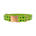 Clover St. Patrick's Dog Collar - metal silver