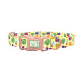Pineapple Beach Dog Collar - plastic rose gold