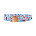 Patriotic American Dog Collar - metal rose gold