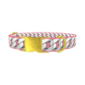 Silver Chain Pattern Dog Collar - metal gold