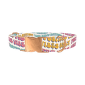 Positive Vibes Text Dog Collar - metal rose gold