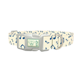 Blue Musical Notes Dog Collar - plastic silver