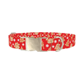Gingerbread Reindeer Dog Collar - metal silver