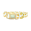 Floral Leaf Dog Collar - plastic gold