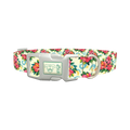 Tribal Stripes Dog Collar - plastic silver