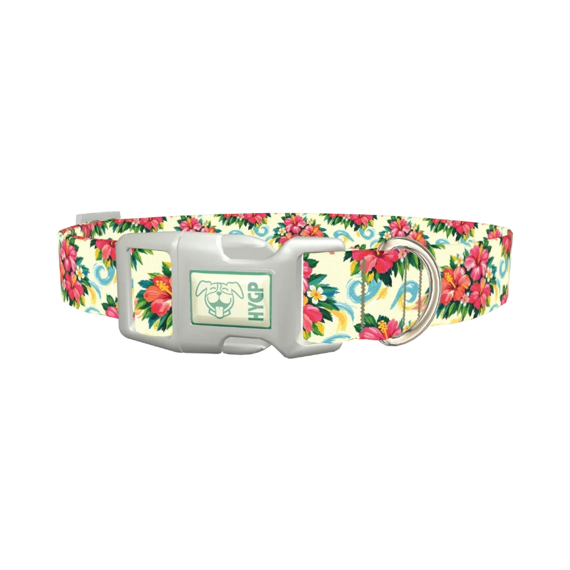 Tribal Stripes Dog Collar - plastic silver