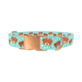 Teddy Bear Heart Dog Collar - metal rose gold