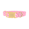 Pink Easter Egg Dog Collar - plastic gold