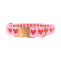 Kawaii Heart Faces Dog Collar - metal silver