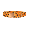 Halloween Witch Stripes Dog Collar - metal rose gold
