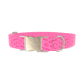 Geometric Valentine XO Dog Collar - metal gold