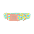 Blue Daisy Easter Egg Dog Collar - plastic rose gold