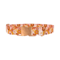 Retro Flower Burst Dog Collar - metal rose gold