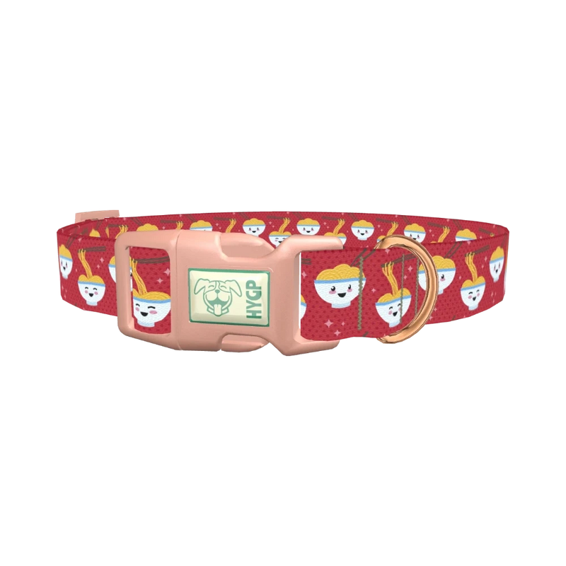 Cute Noodle Dog Collar - plastic rose gold