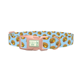 Burger Pattern Dog Collar - plastic rose gold