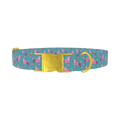 Poodle Pattern Dog Collar - metal gold