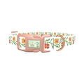 Cross Stitch Flower Dog Collar - plastic rose gold