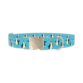 Christmas Penguin Dog Collar - metal silver