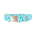 Winter Cat Dog Collar - metal silver