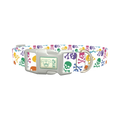 Colorful Skull Pattern Dog Collar - plastic silver