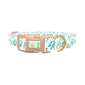Leaf Pattern Dog Collar - plastic rose gold