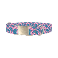 Blue Banana Dog Collar - metal silver