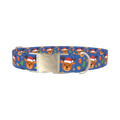 Blue Reindeer Gift Dog Collar - metal silver