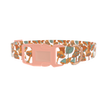 Mushroom Leaves Dog Collar - plastic rose gold