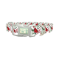 Christmas Cardinal Dog Collar - plastic silver