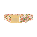 Peach Blossom Dog Collar - plastic gold