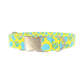 Peace Sign Dog Collar - metal gold