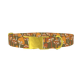 Autumn Field Mushroom Dog Collar - metal gold