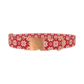 Christmas Fairisle Dog Collar - metal rose gold