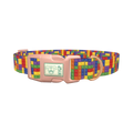 Colorful Block Dog Collar - plastic rose gold