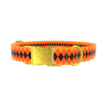 Halloween Rhombus Dog Collar - metal rose gold