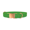 Green Christmas Tree Pattern Dog Collar - metal rose gold