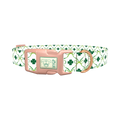 Shamrock Ribbon Dog Collar - plastic rose gold