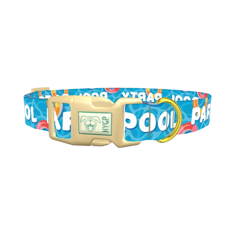 Pool Party Dog Collar - plastic gold