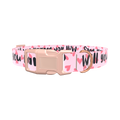 Heart Pattern Dog Collar - plastic silver