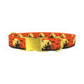 Halloween Haunted House Dog Collar - metal gold
