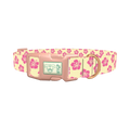 Floral Hibiscus Dog Collar - plastic rose gold
