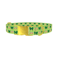 St. Patrick's Day Bow Dog Collar - metal gold