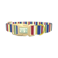 Scallop Stripe Dog Collar - plastic gold
