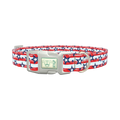 Patriotic Stripes Stars Dog Collar - plastic silver